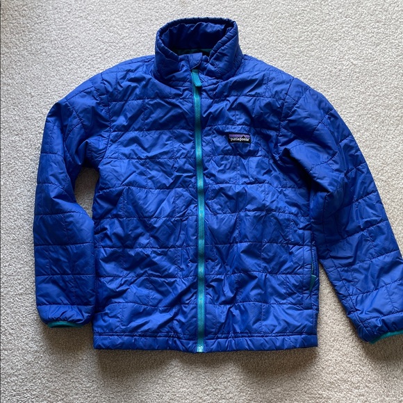 Patagonia Boys Size 10 Blue Puffer Jacket